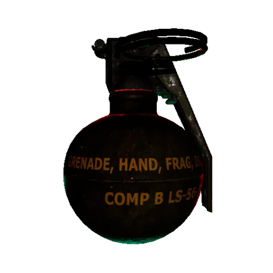 In-game M67 grenade art representing the explosion stimulus